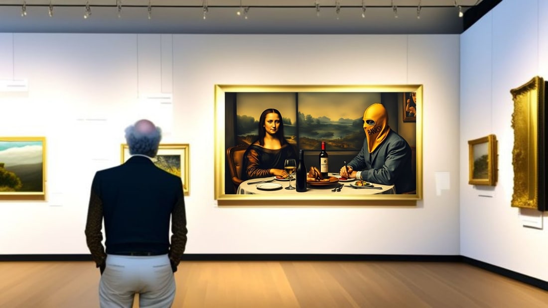 Banksy - Dinner With Mona Lisa- D2, Limited Edition of 50 Pieces, Signed & Numbered - 2