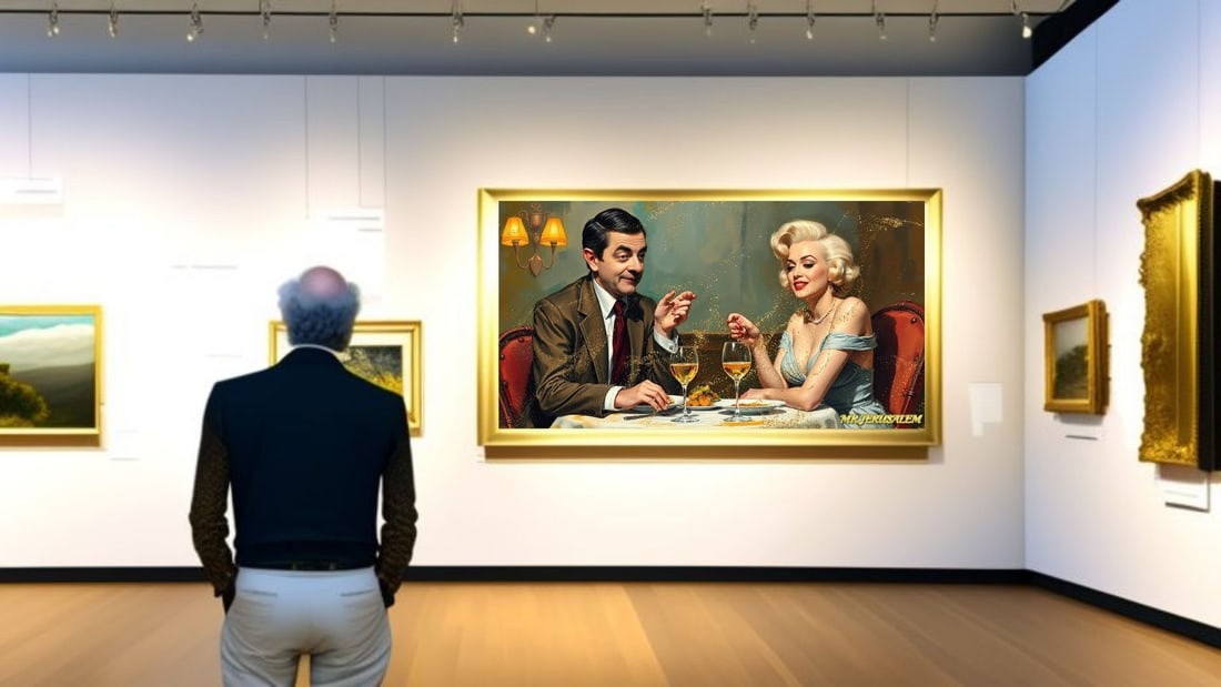 Rowan Atikson - Dinner With Marliyn Monroe-D1, Limited Edition of 50 Pieces, Signed & Numbered - 2