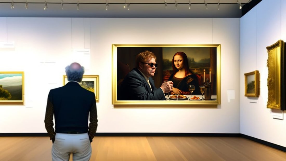 Elton John - Dinner With Mona Lisa-D2, Limited Edition of 50 Pieces, Signed & Numbered - 2