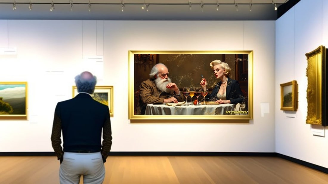 Charles Darwin - Dinner With Marilyn Monroe-D2, Limited Edition of 50 Pieces, Signed & Numbered - 2