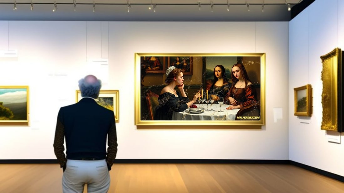 Adele- Dinner With Mona Lisa- D2, Limited Edition of 50 Pieces, Signed & Numbered - 2
