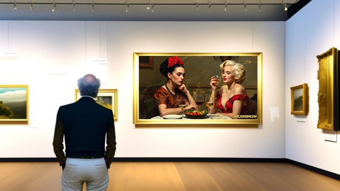 Frida Kahlo - Dinner With Marilyn Monroe-D2, Limited Edition of 50 Pieces, Signed & Numbered - 2