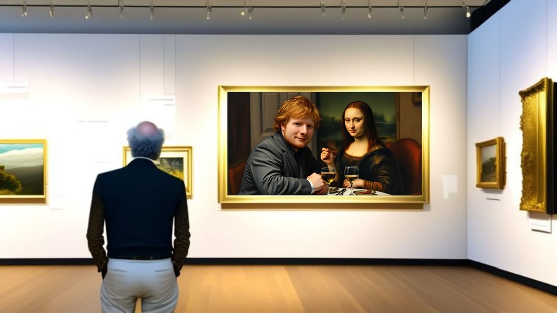 Ed Sheeran - Dinner With Mona Lisa-D2, Limited Edition of 50 Pieces, Signed & Numbered - 2