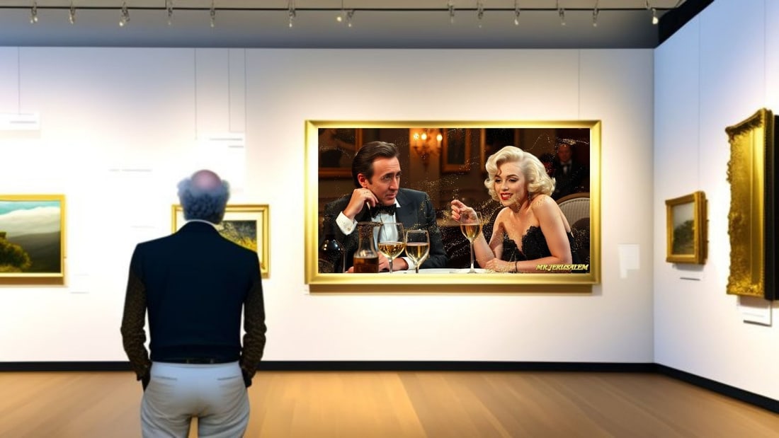 Nicolas Cage - Dinner With Marilyn Monroe-D2, Limited Edition of 50 Pieces, Signed & Numbered - 2