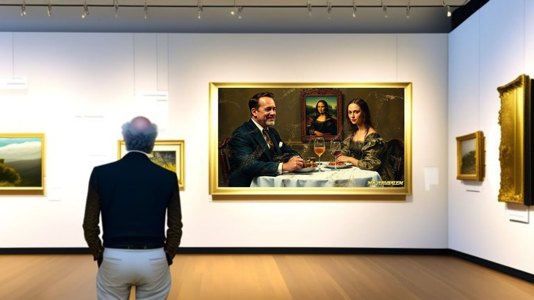 Tom Hanks - Dinner With Mona Lisa-D2, Limited Edition of 50 Pieces, Signed & Numbered - 2