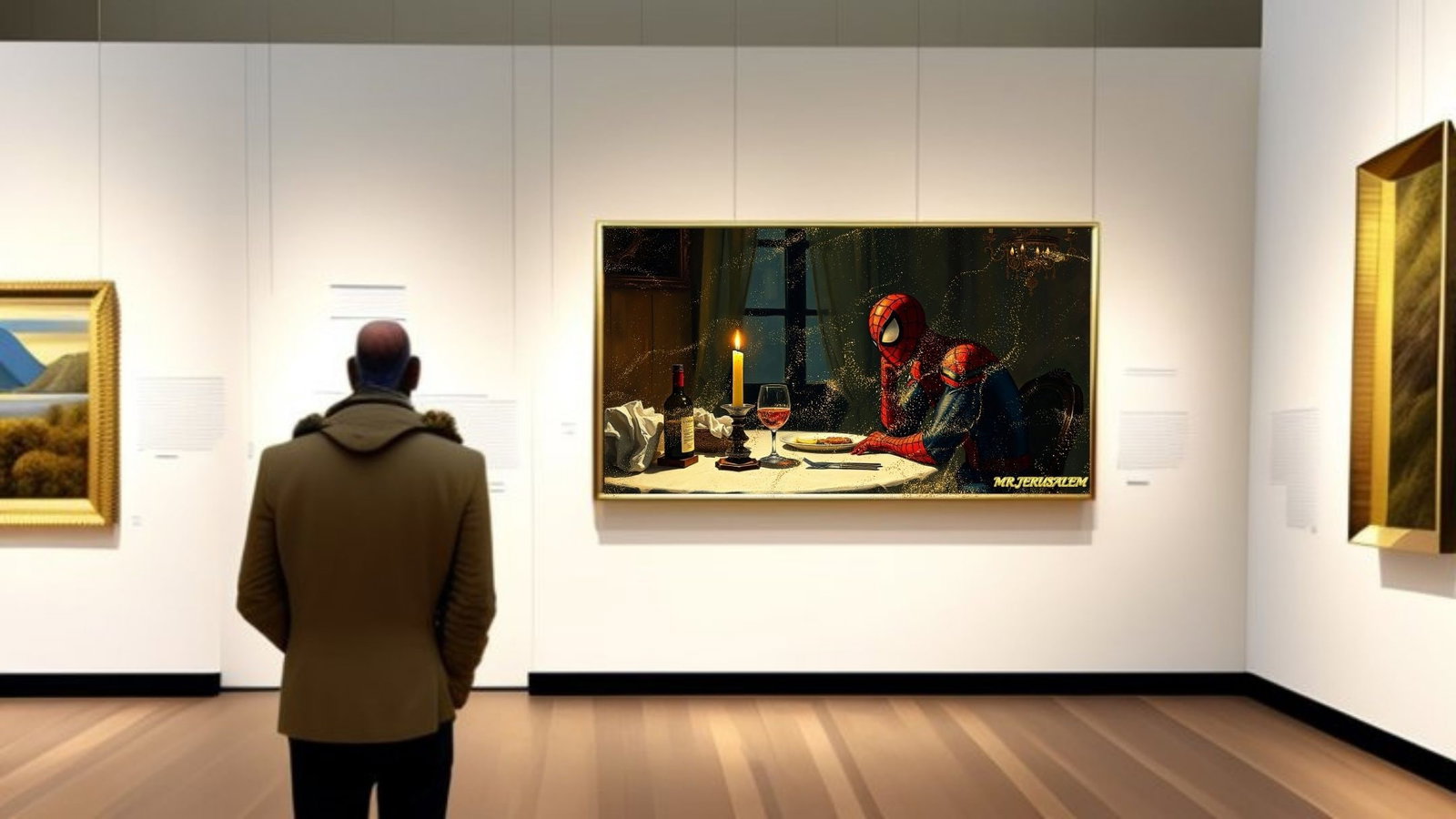 Spiderman Dinner Alone-D2, Canvas Mixed Media, Limited Edition of 50 Pieces - 2