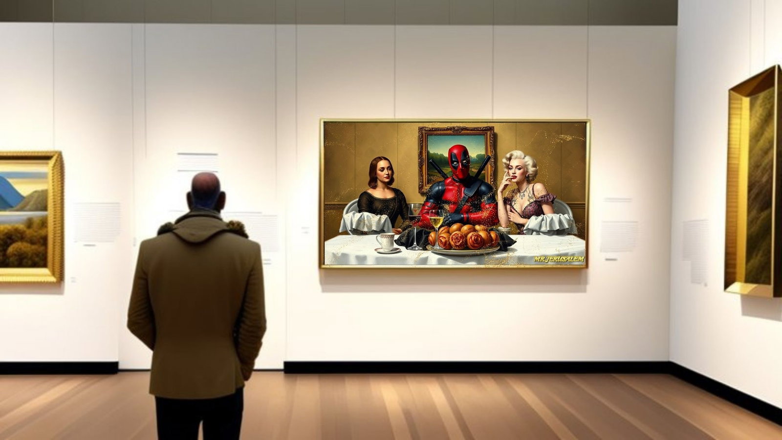 Deadpool Dinner With Mona Lisa & Marilyn Monroe-D1, Limited Edition of 50 Pieces - 2
