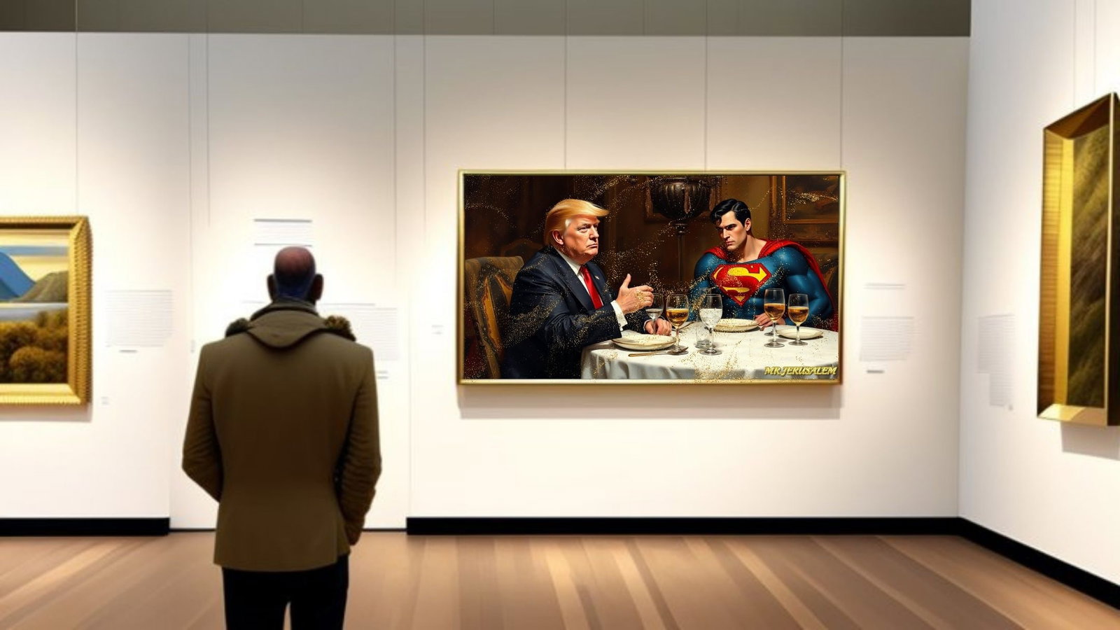 Donald Trump Dinner With Superman-D2, Limited Edition of 50 Pieces - 2