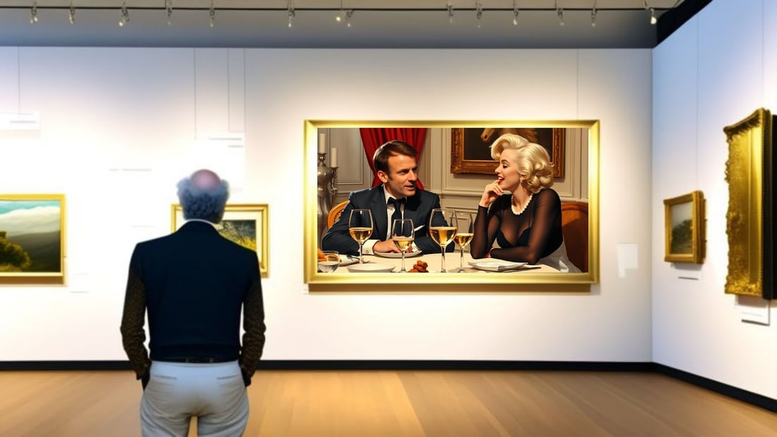 Emmanuel Macron - Dinner With Marilyn Monroe-D2, Limited Edition of 50 Pieces, Signed & Numbered - 2