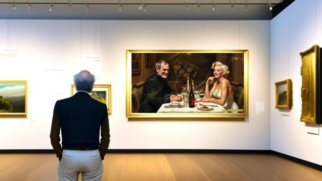 Steve Jobs - Dinner With Marliyn Monroe-D2, Limited Edition of 50 Pieces, Signed & Numbered - 2
