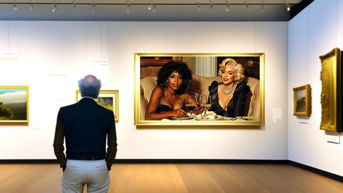 Whitney Houston - Dinner With Marliyn Monroe-D1, Limited Edition of 50 Pieces, Signed & Numbered - 2