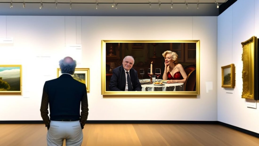 David Nahmad - Dinner With Marilyn Monroe-D2, Limited Edition of 50 Pieces, Signed & Numbered - 2