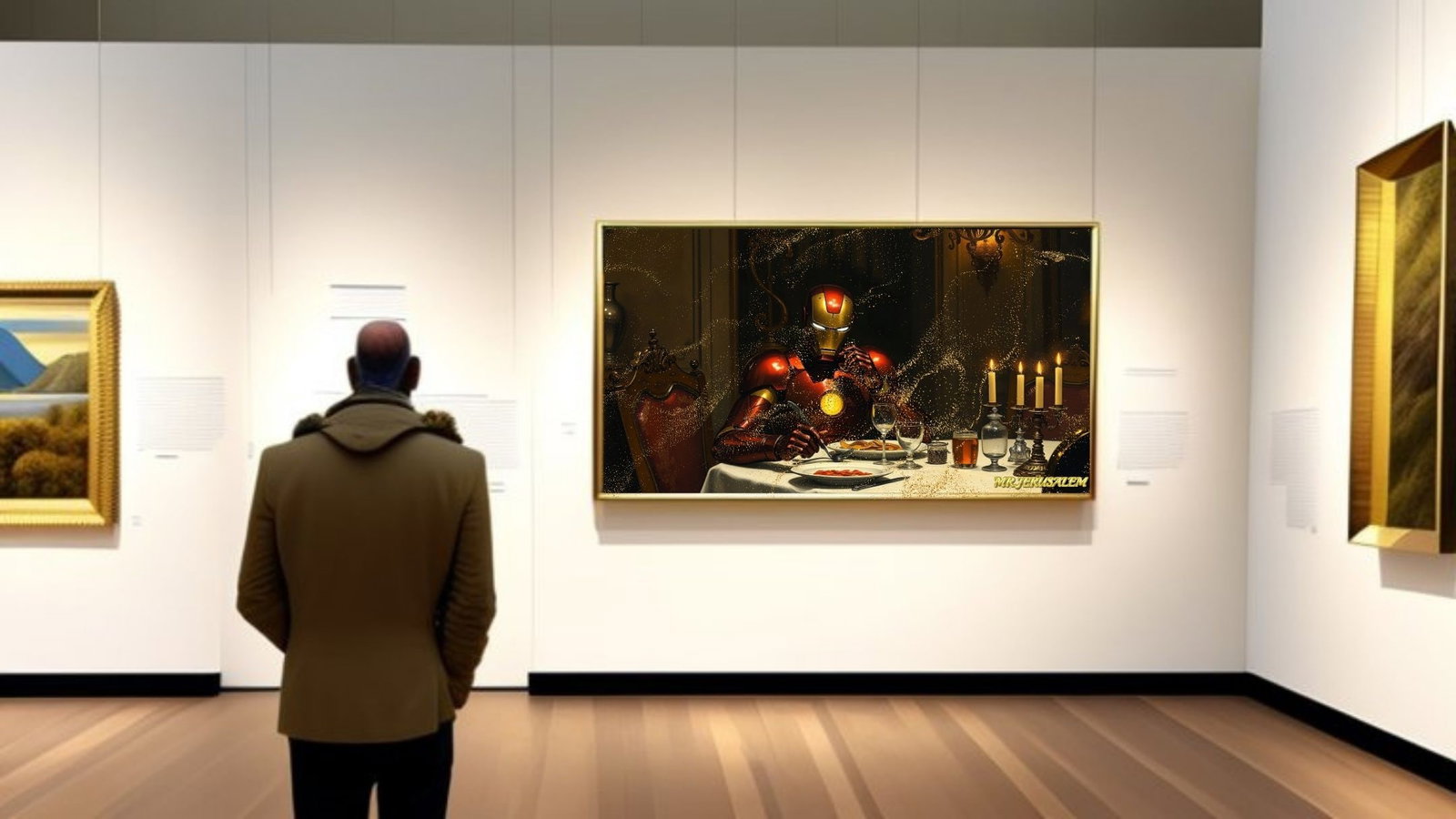 Ironman Dinner Alone-D1, Canvas Mixed Media, Limited Edition of 50 Pieces - 2