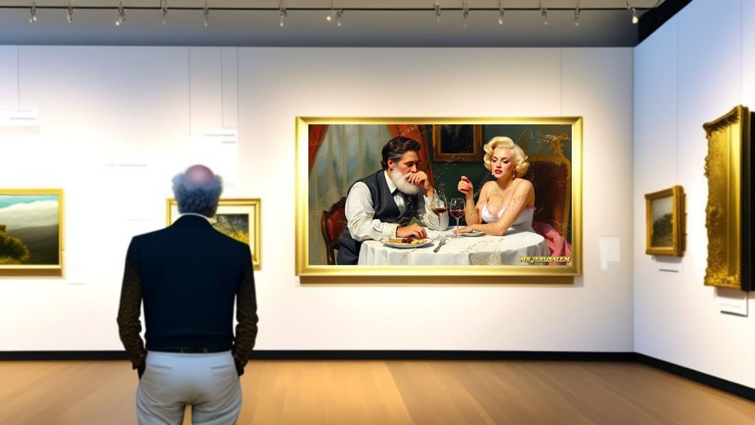 Claude Monet - Dinner With Marilyn Monroe-D1, Limited Edition of 50 Pieces, Signed & Numbered - 2