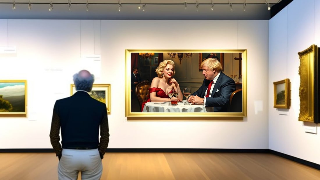 Boris Johnson - Dinner With Marilyn Monroe-D1, Limited Edition of 50 Pieces, Signed & Numbered - 2