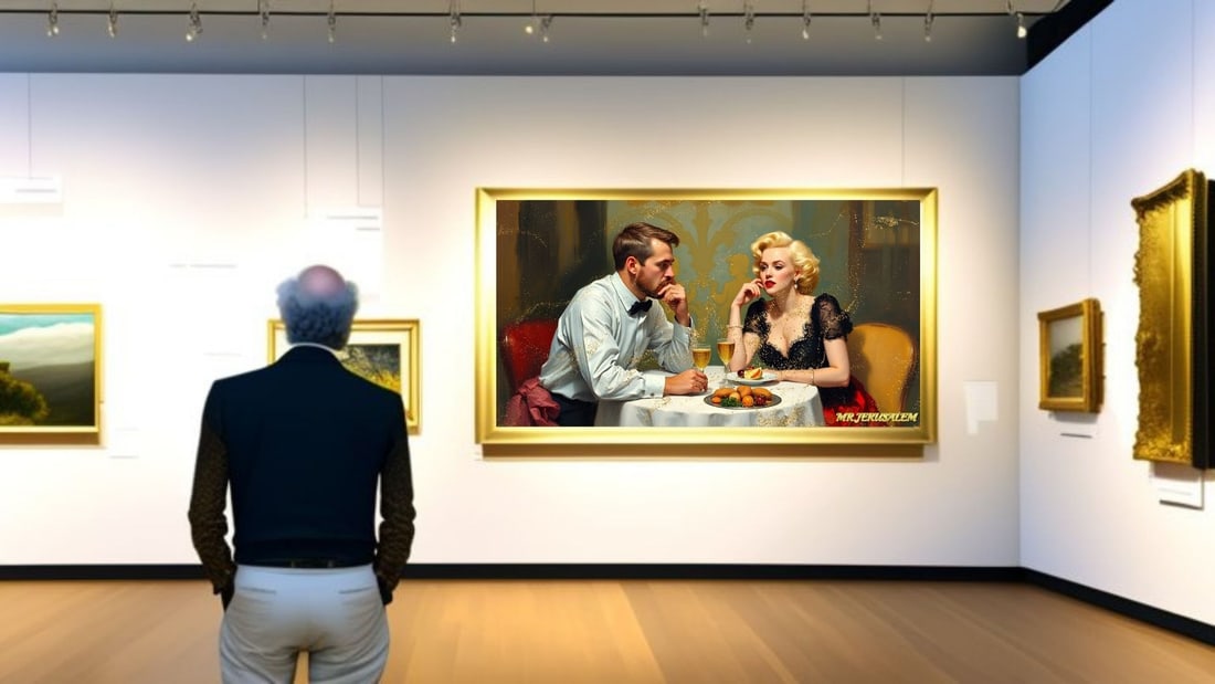 Edgar Degas - Dinner With Marilyn Monroe-D1, Limited Edition of 50 Pieces, Signed & Numbered - 2