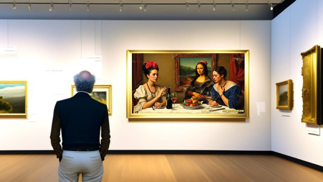 Frida Kahlo - Dinner With Mona Lisa-D2, Limited Edition of 50 Pieces, Signed & Numbered - 2