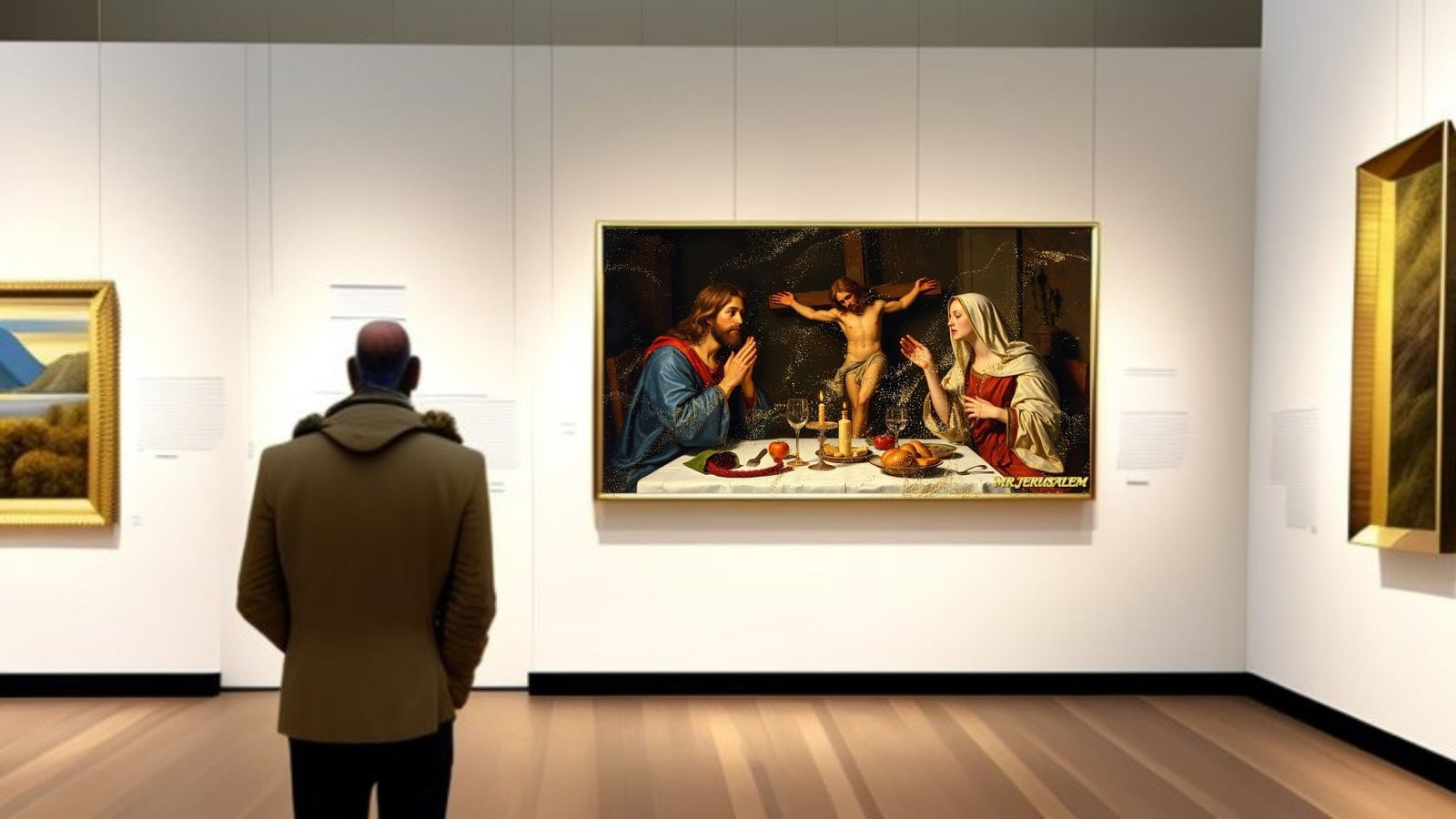 Jesus Christ Dinner With Saint Marry-D1, Limited Edition of 50 Pieces - 2