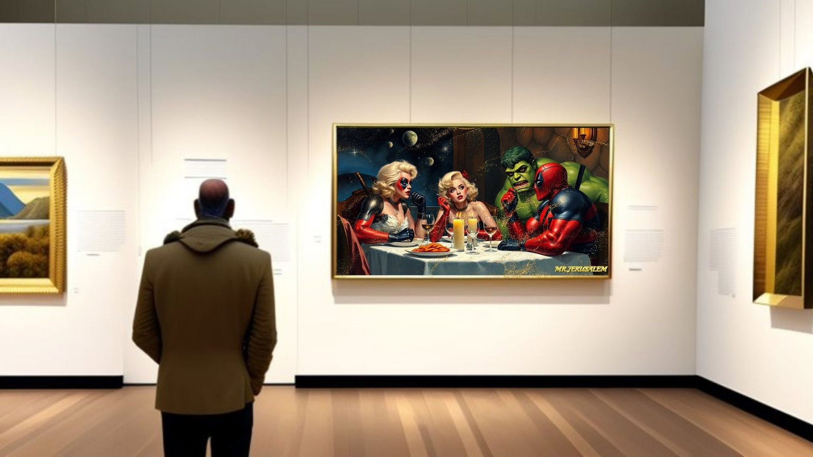Marilyn Monroe Dinner With Deadpool & Hulk-D2, Limited Edition of 50 Pieces - 2
