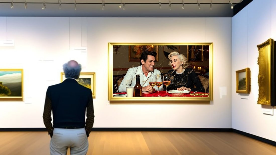 Jim Carrey - Dinner With Marilyn Monroe-D2, Limited Edition of 50 Pieces, Signed & Numbered - 2