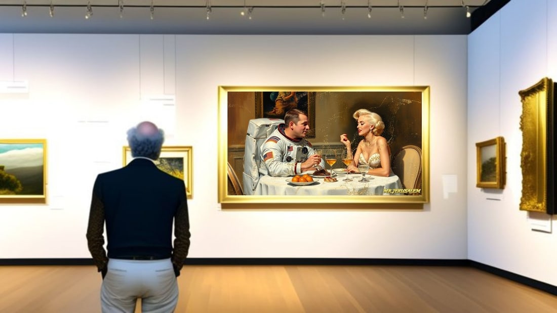 Neil Armstrong - Dinner With Marilyn Monroe-D1, Limited Edition of 50 Pieces, Signed & Numbered - 2