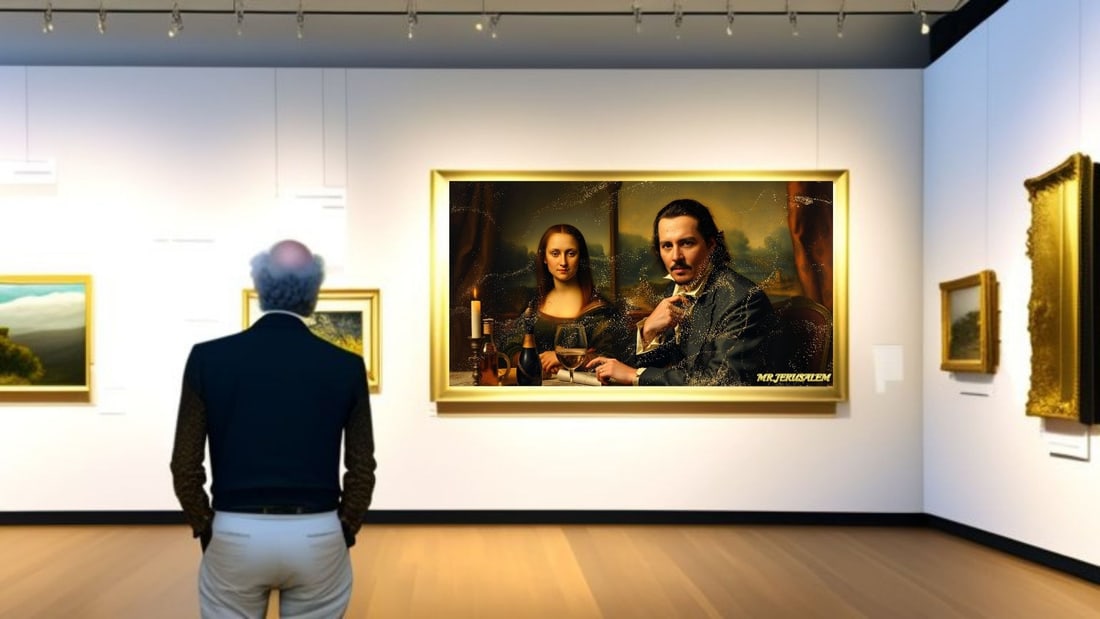 Johnny Depp - Dinner With Mona Lisa-D2, Limited Edition of 50 Pieces, Signed & Numbered - 2