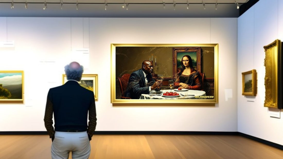 Michael Jordan - Dinner With Mona Lisa-D2, Limited Edition of 50 Pieces, Signed & Numbered - 2