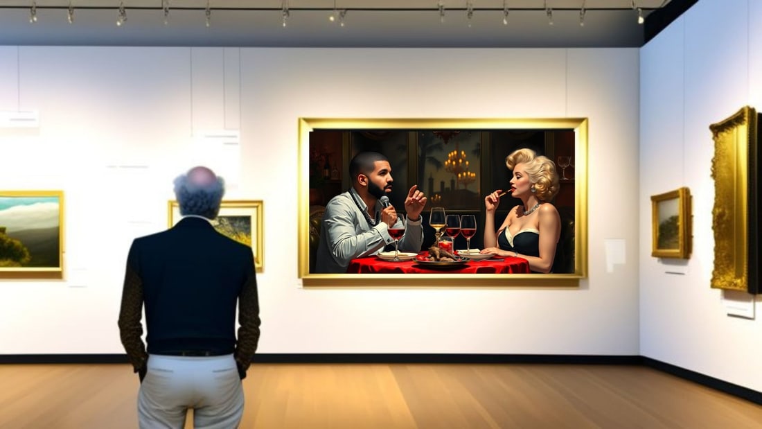 Drake - Dinner With Marilyn Monroe-D1, Limited Edition of 50 Pieces, Signed & Numbered - 2