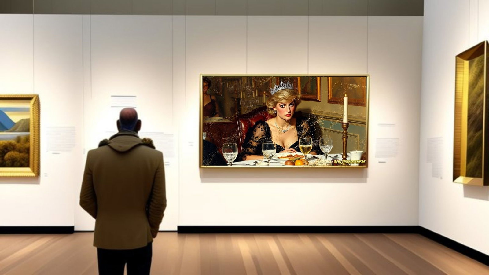 Princess Diana- Dinner Alone-D1, Mixed Media, Limited Edition of 50 Pieces, Signed and numbered - 2
