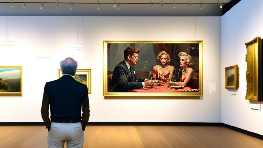 John F. Kennedy - Dinner With Marilyn Monroe-D2, Limited Edition of 50 Pieces, Signed & Numbered - 2