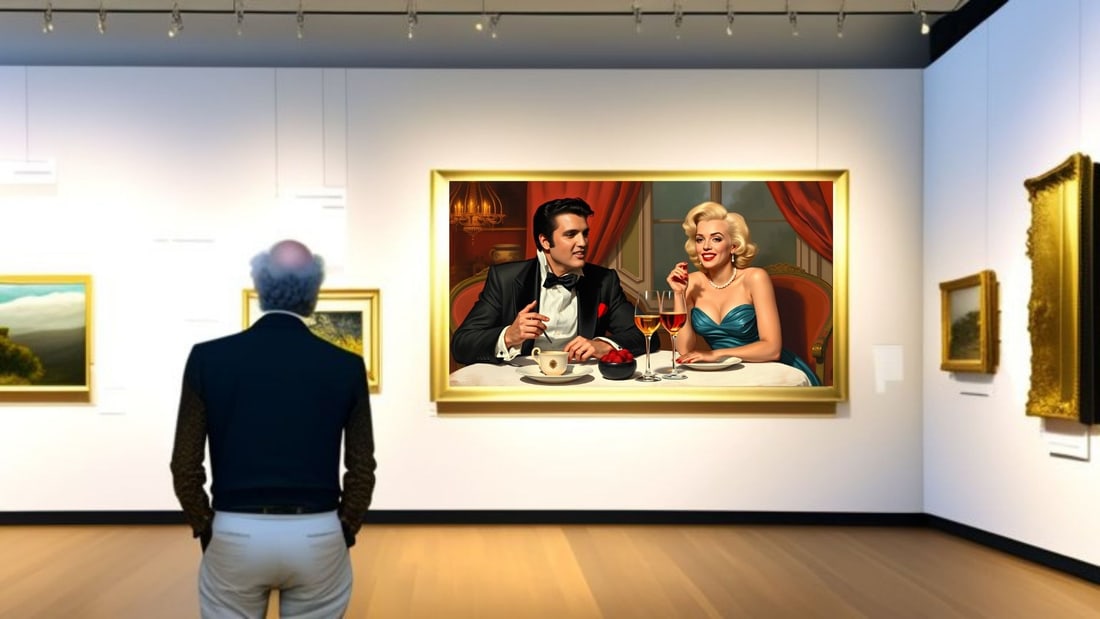 Elvis Presley - Dinner With Marilyn Monroe-D1, Limited Edition of 50 Pieces, Signed & Numbered - 2