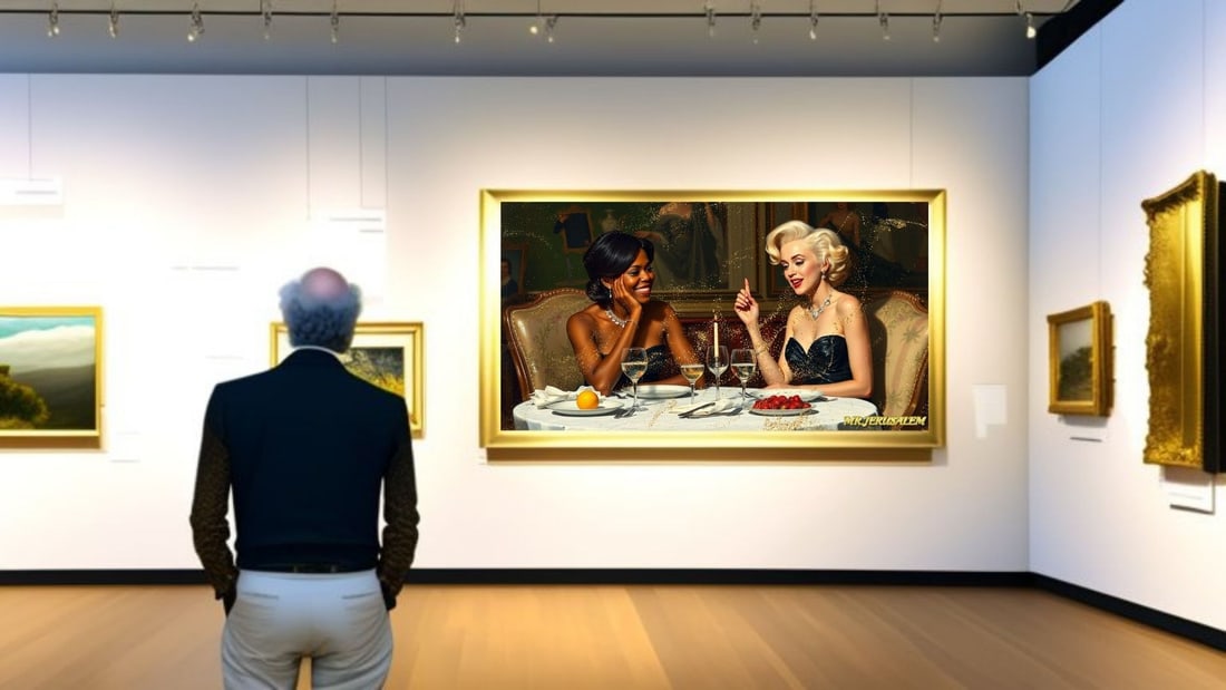 Michelle Obama - Dinner With Marilyn Monroe-D2, Limited Edition of 50 Pieces, Signed & Numbered - 2