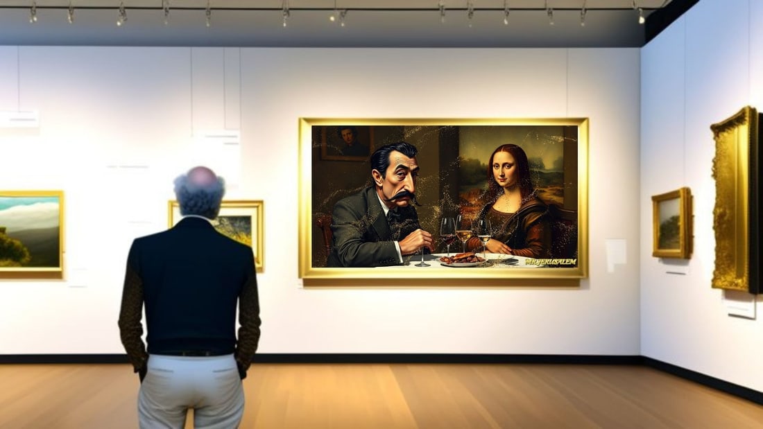 Salvador Dali - Dinner With Mona Lisa-D1, Limited Edition of 50 Pieces, Signed & Numbered - 2
