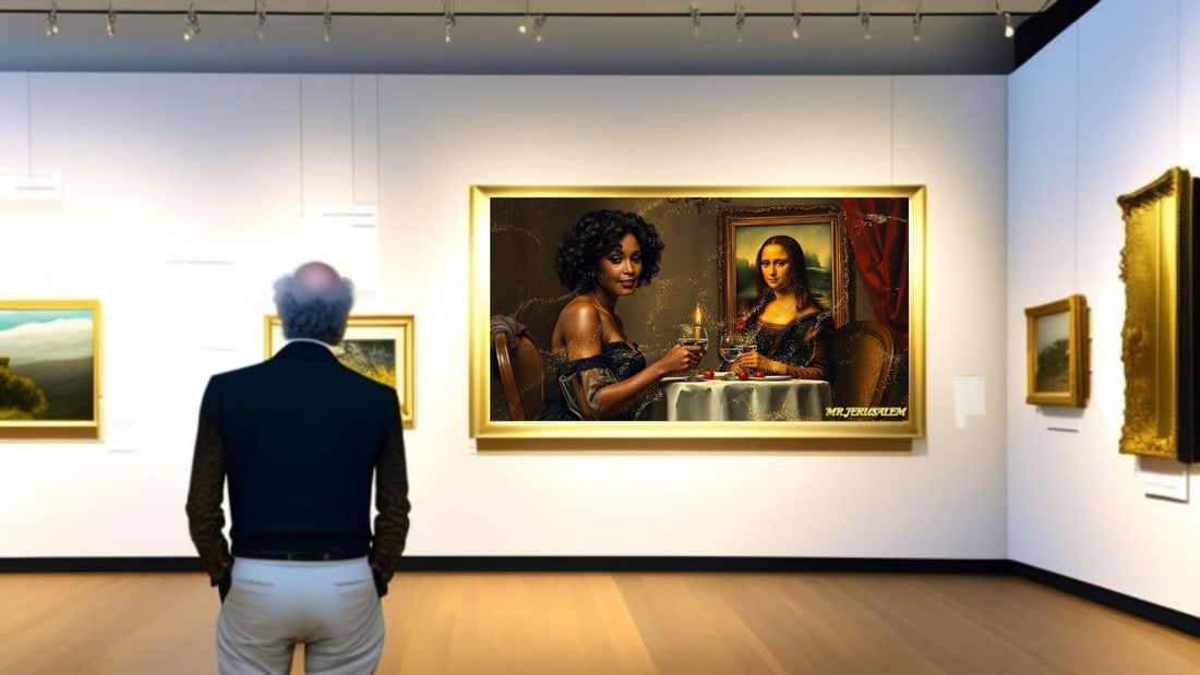 Whitney Houston - Dinner With Mona Lisa-D1, Limited Edition of 50 Pieces, Signed & Numbered - 2