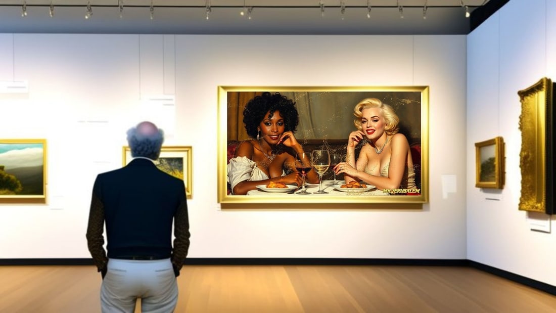 Whitney Houston - Dinner With Marliyn Monroe-D2, Limited Edition of 50 Pieces, Signed & Numbered - 2