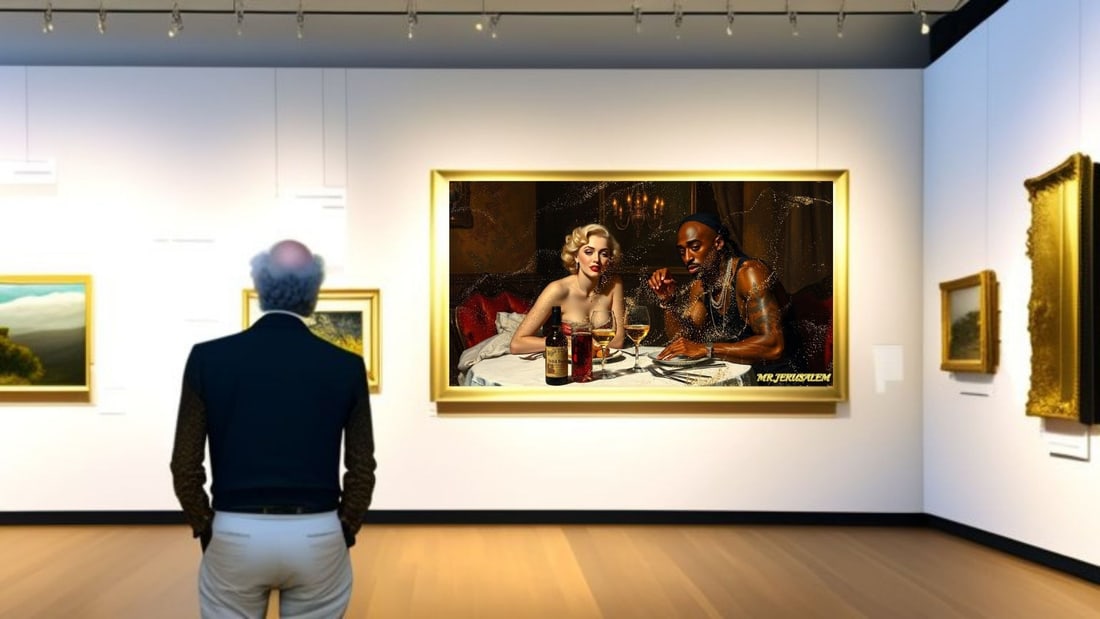 Tupac - Dinner With Marliyn Monroe-D2, Limited Edition of 50 Pieces, Signed & Numbered - 2
