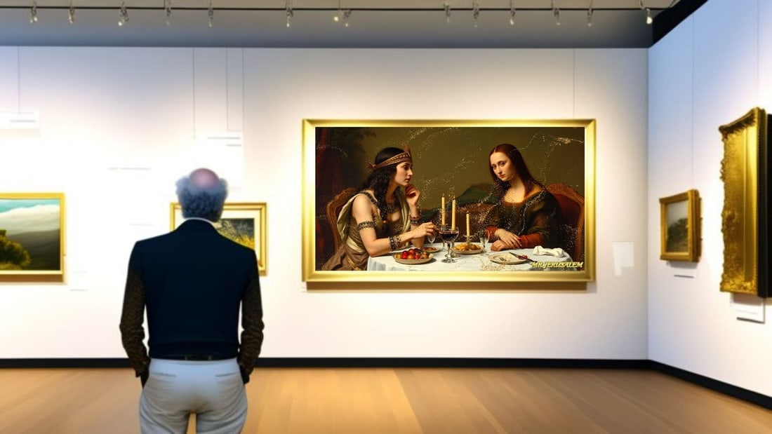 Cleopatra - Dinner With Mona Lisa-D1, Limited Edition of 50 Pieces, Signed & Numbered - 2