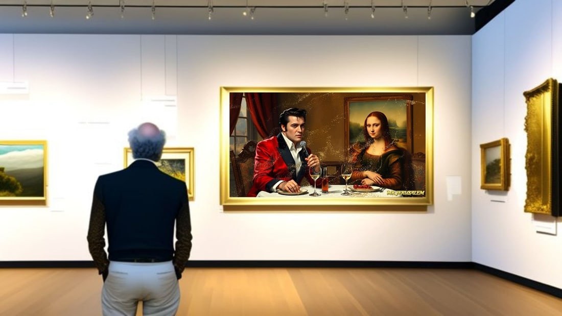 Elvis Presley - Dinner With Mona Lisa-D2, Limited Edition of 50 Pieces, Signed & Numbered - 2