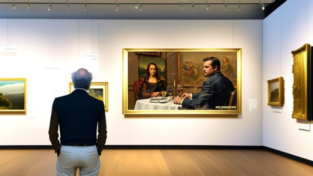 Leonardo DiCaprio - Dinner With Mona Lisa-D2, Limited Edition of 50 Pieces, Signed & Numbered - 2