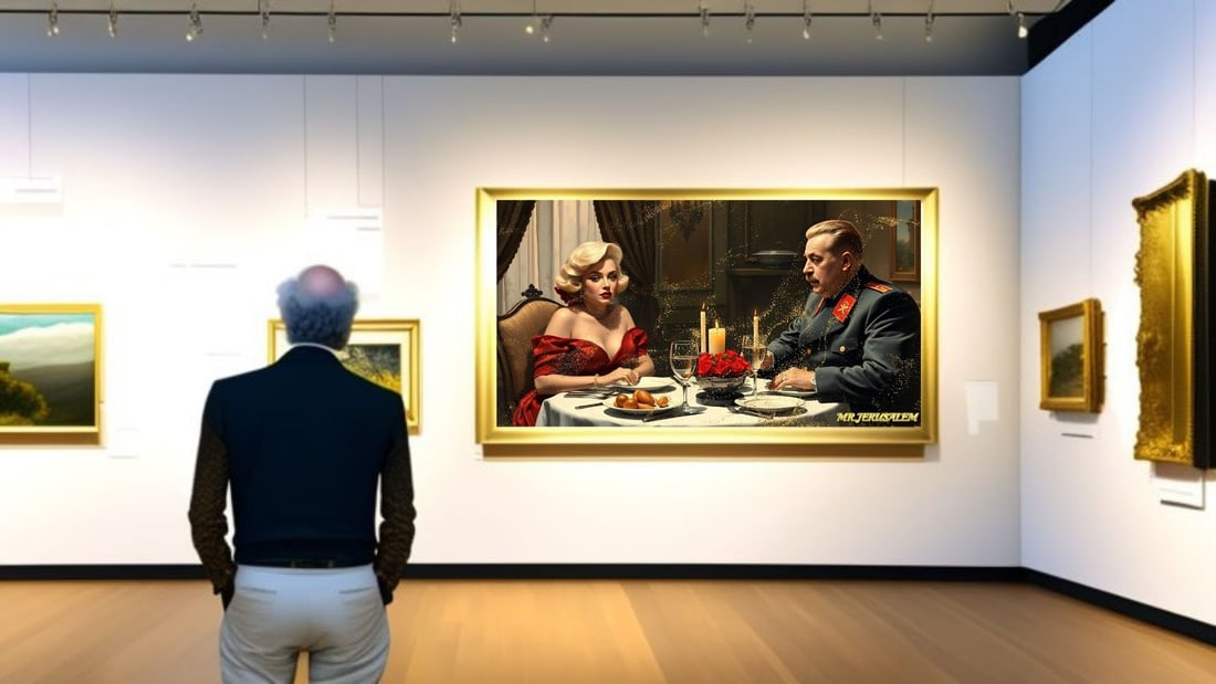Joseph Stalin - Dinner With Marilyn Monroe-D1, Limited Edition of 50 Pieces, Signed & Numbered - 2