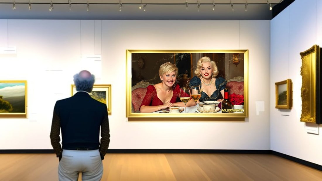 Ellen Degeneres - Dinner With Marilyn Monroe-D1, Limited Edition of 50 Pieces, Signed & Numbered - 2