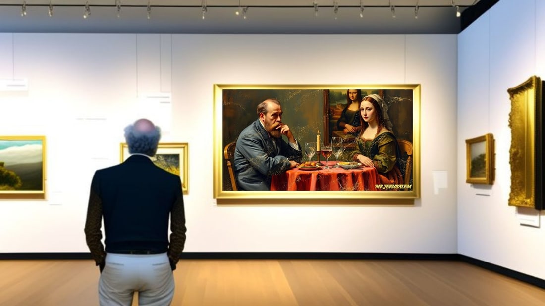 Edgar Degas - Dinner With Mona Lisa-D1, Limited Edition of 50 Pieces, Signed & Numbered - 2