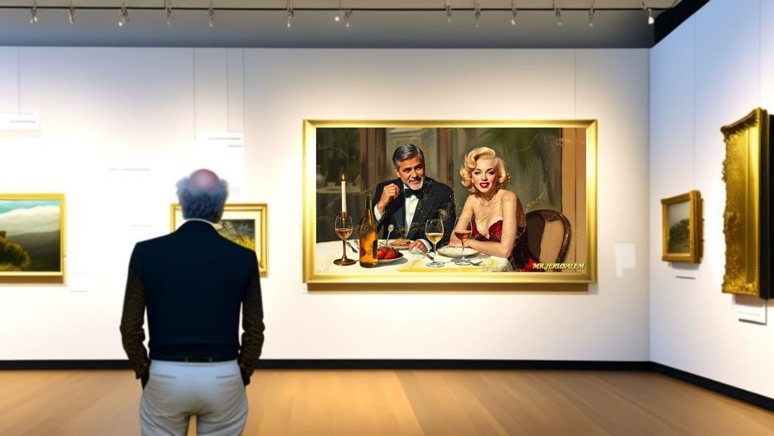 George Clooney - Dinner With Marilyn Monroe-D2, Limited Edition of 50 Pieces, Signed & Numbered - 2