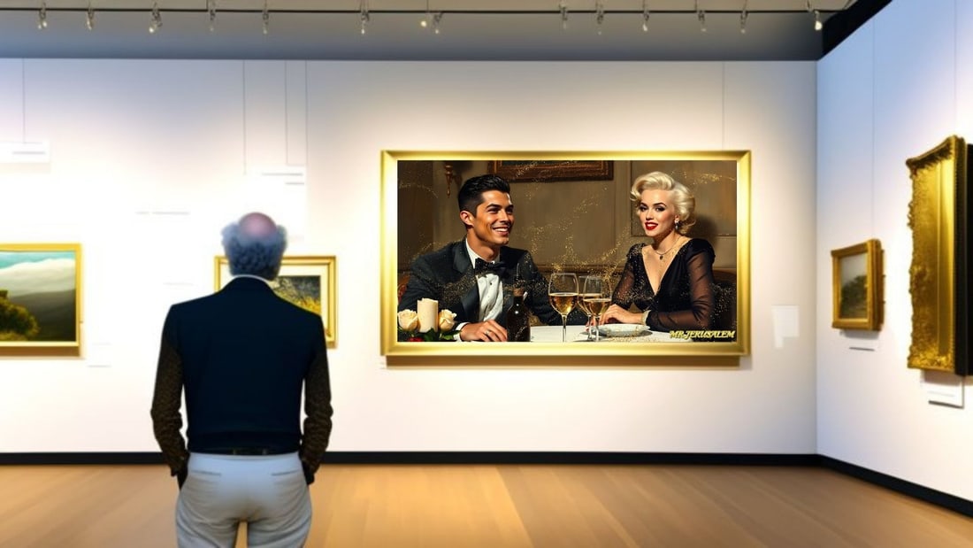 Cristiano Ronaldo - Dinner With Marilyn Monroe-D2, Limited Edition of 50 Pieces, Signed & Numbered - 2