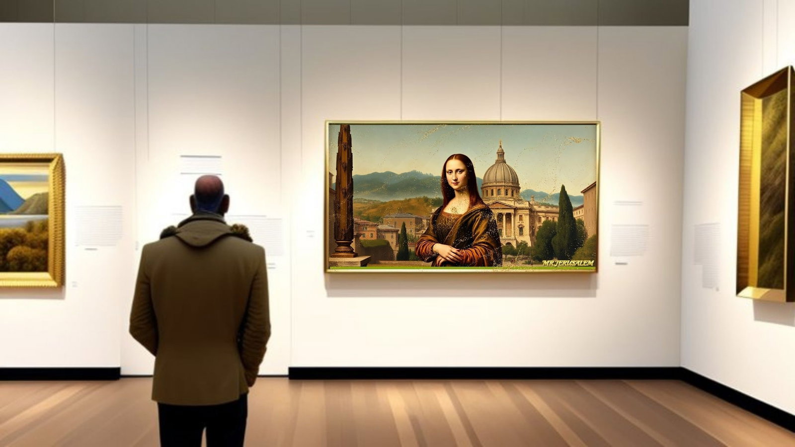 Mona Lisa- In Rome, Mixed Media, Limited Edition of 50 Pieces, Signed & Numbered - 2