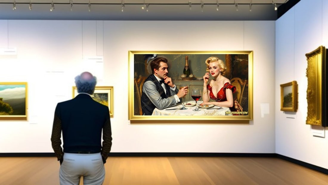 Auguste Renoir - Dinner With Marilyn Monroe- D1, Limited Edition of 50 Pieces, Signed & Numbered - 2