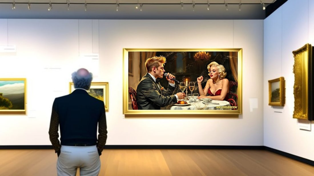 Justin Bieber - Dinner With Marilyn Monroe-D2, Limited Edition of 50 Pieces, Signed & Numbered - 2