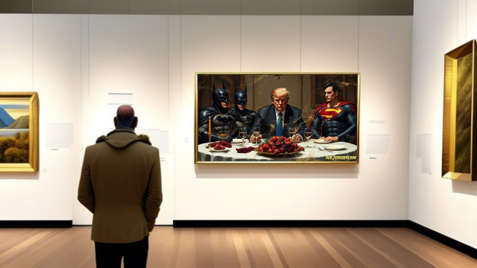 Donald Trump Dinner With Batman & Superman-D2, Limited Edition of 50 Pieces - 2