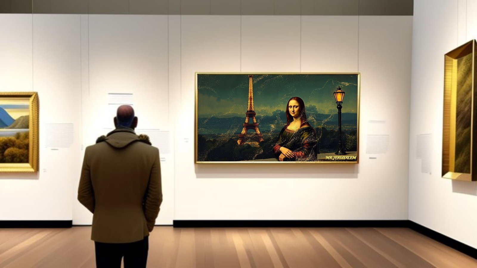 Mona Lisa In Paris-D1, Mixed Media, Limited Edition of 50 Pieces, Signed & Numbered, - 2