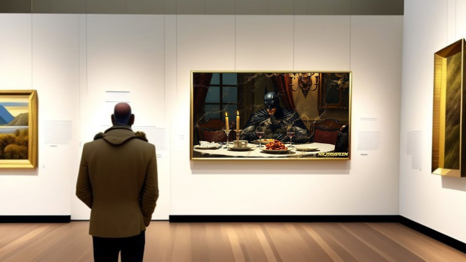 Batman Dinner Alone-D1, Canvas Mixed Media, Limited Edition of 50 Pieces - 2